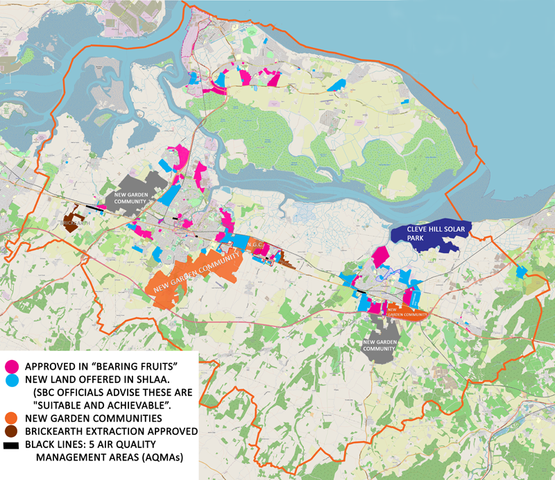 Map Local Plan Review showing agreed and potential sites for development